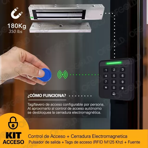 Control de Acceso + Cerradura Electromagnética