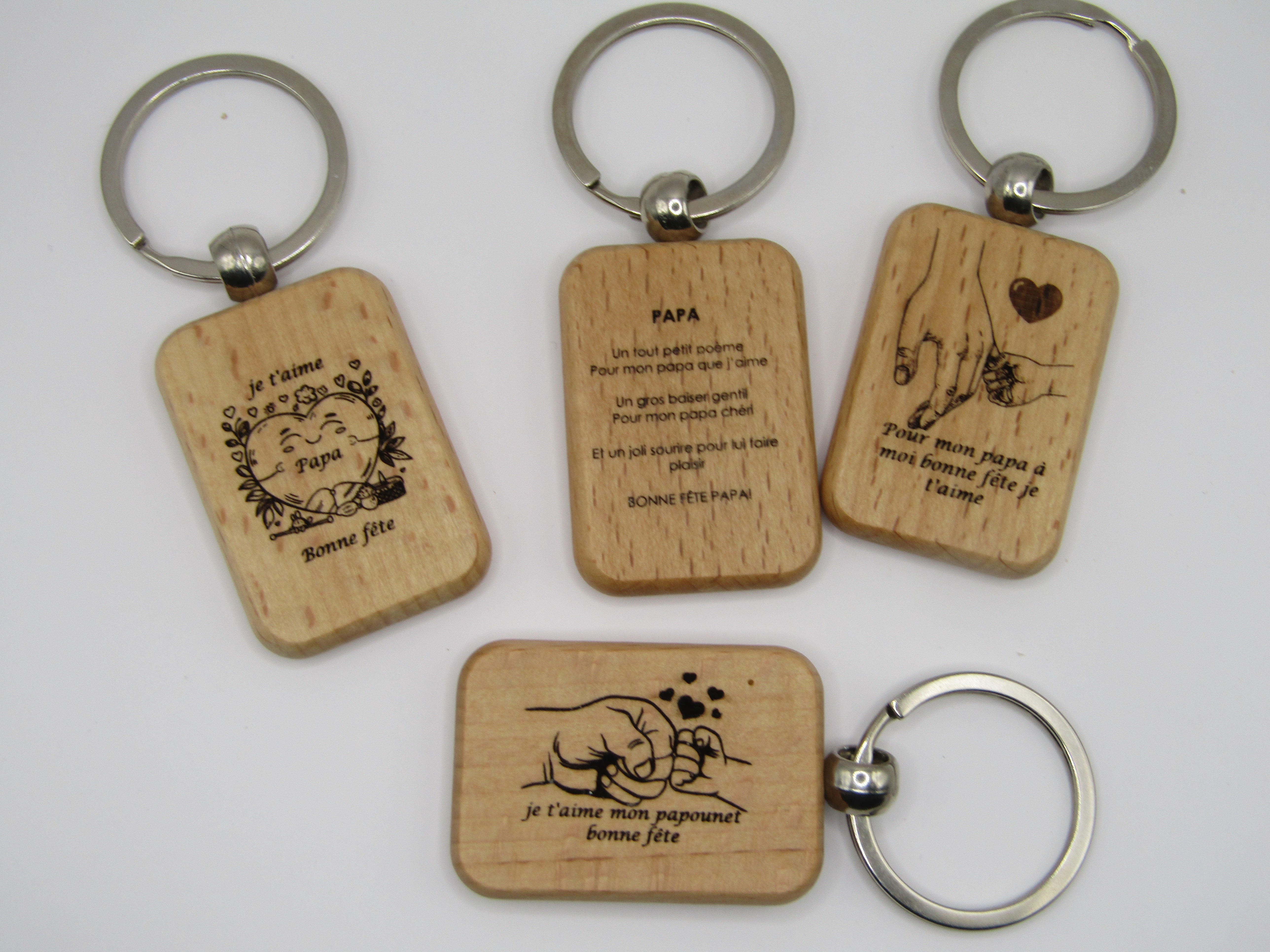 Porte-clés en bois pour la fête des pères