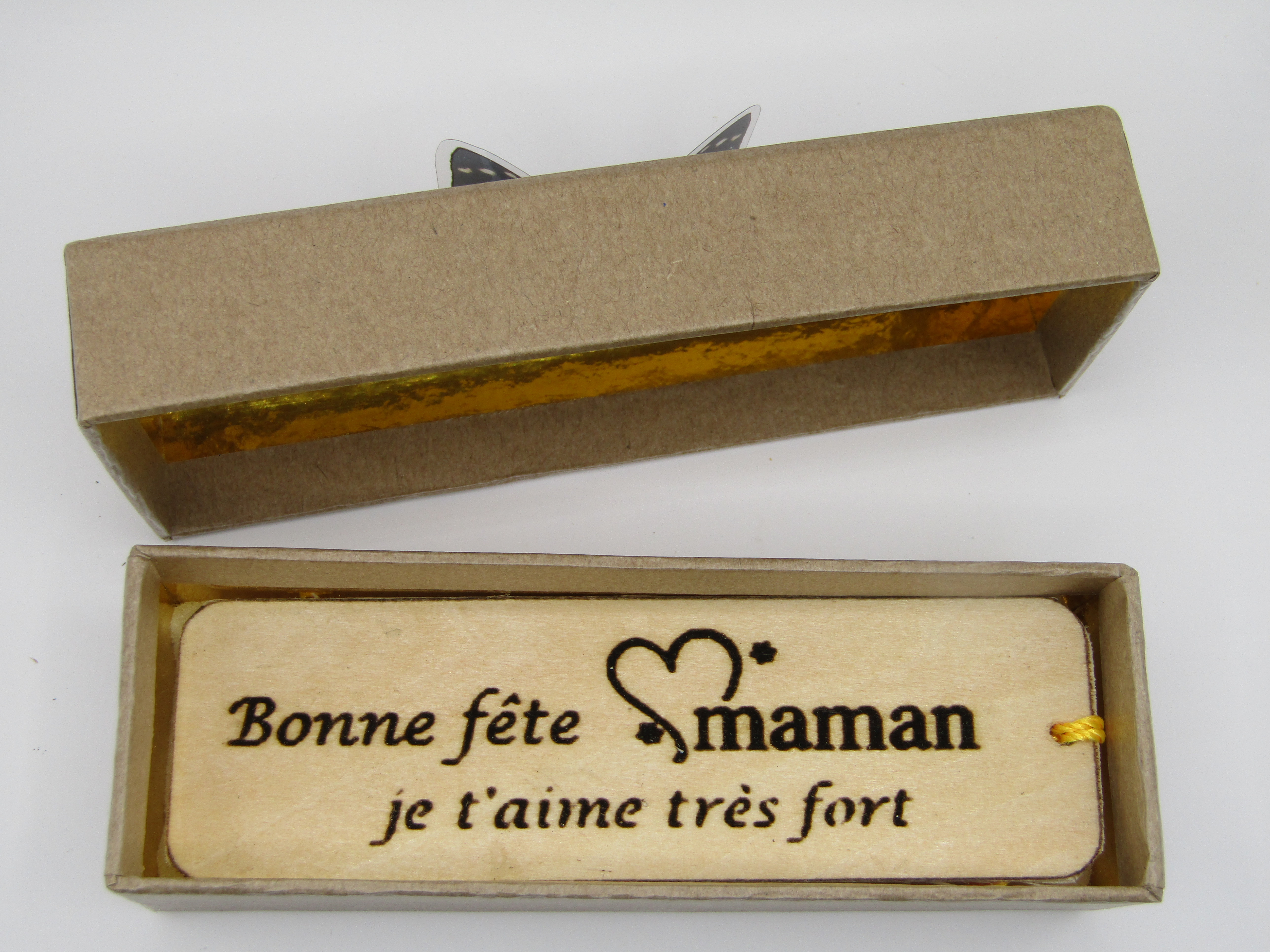 Marque-pages en bois avec boite cadeau