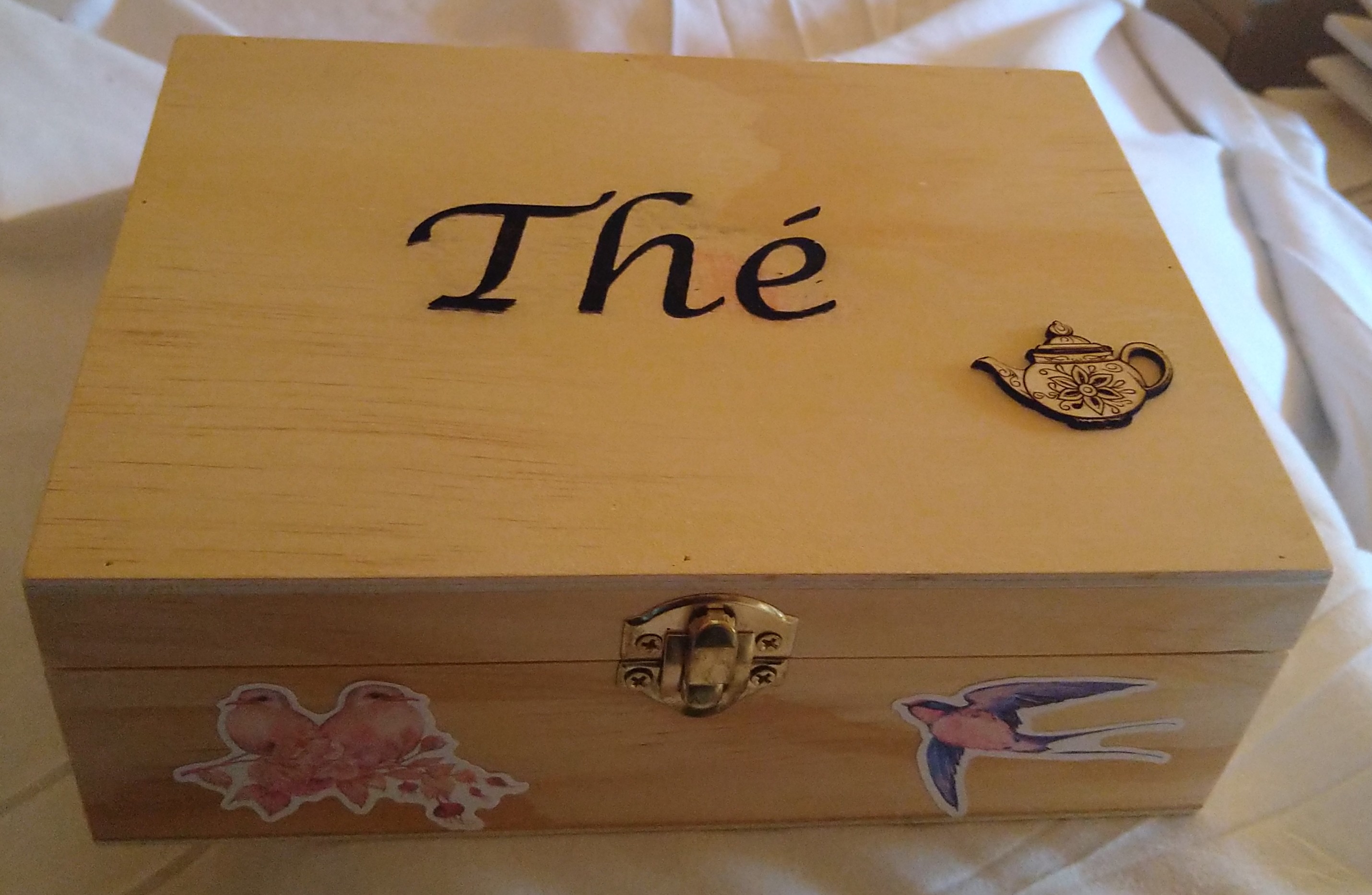 Boîte à thé en bois