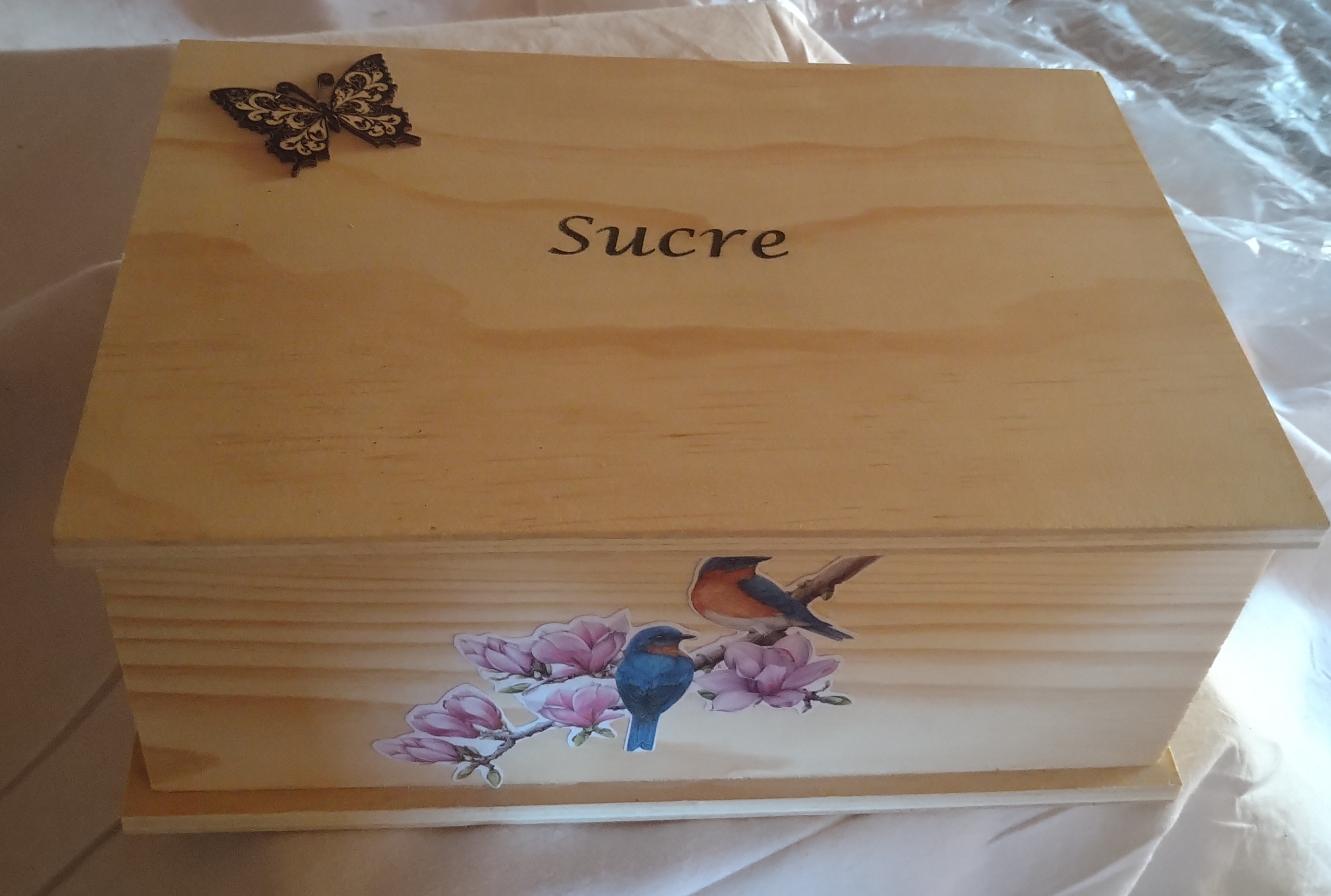 Boîte à sucre en bois