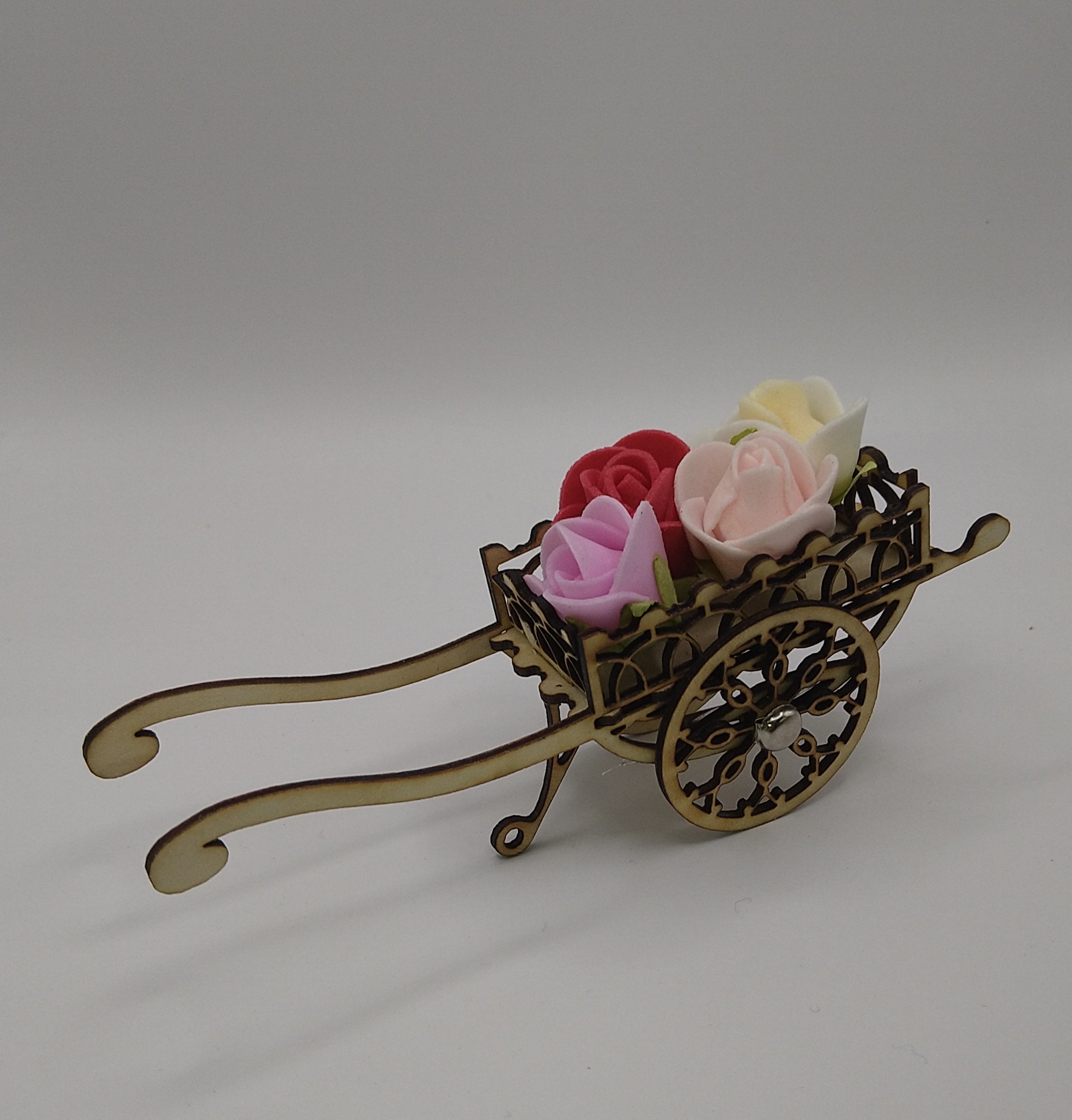 Charrette décorative en bois