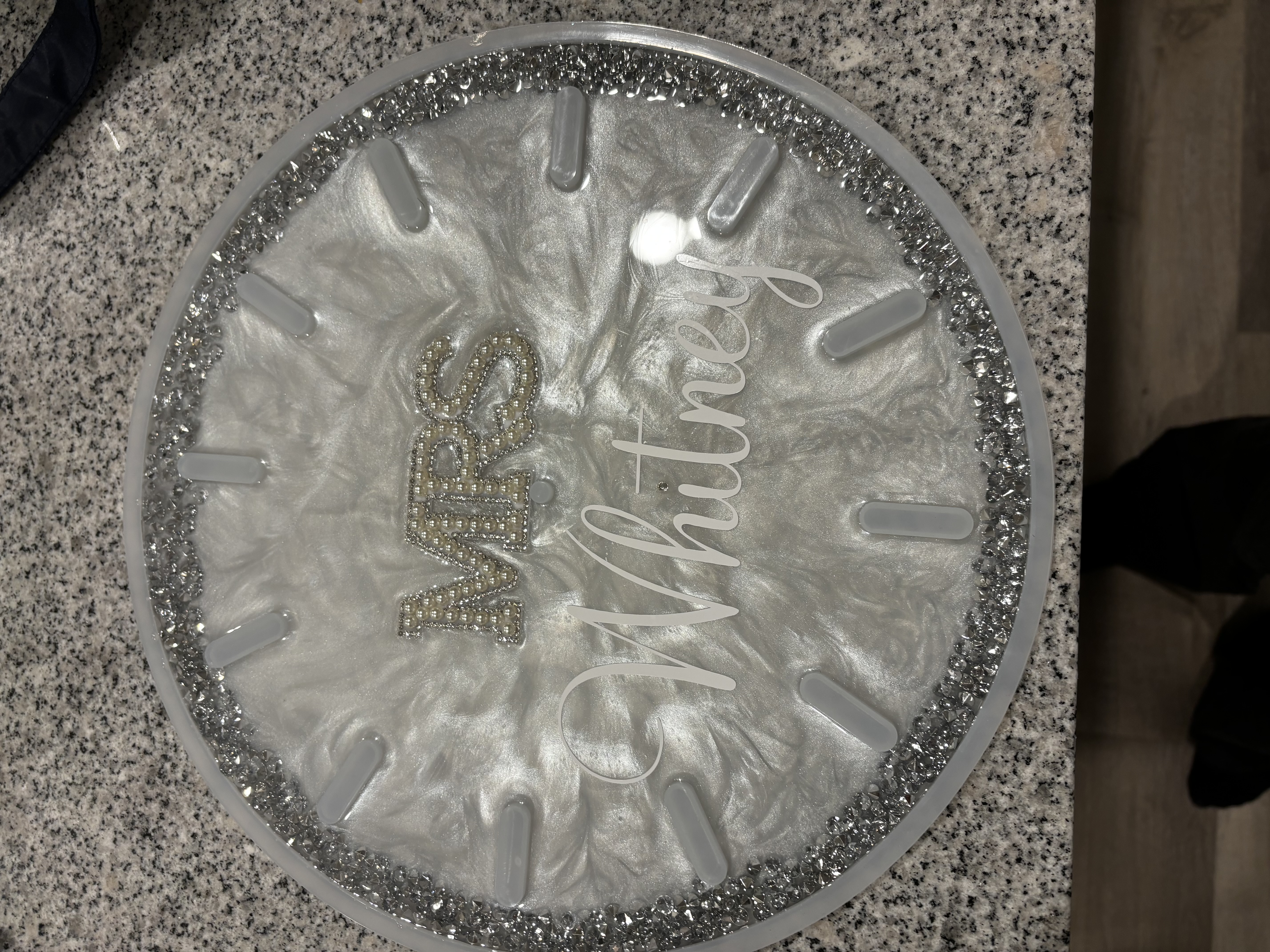 Mrs. Crystal Rhinestone Clock 