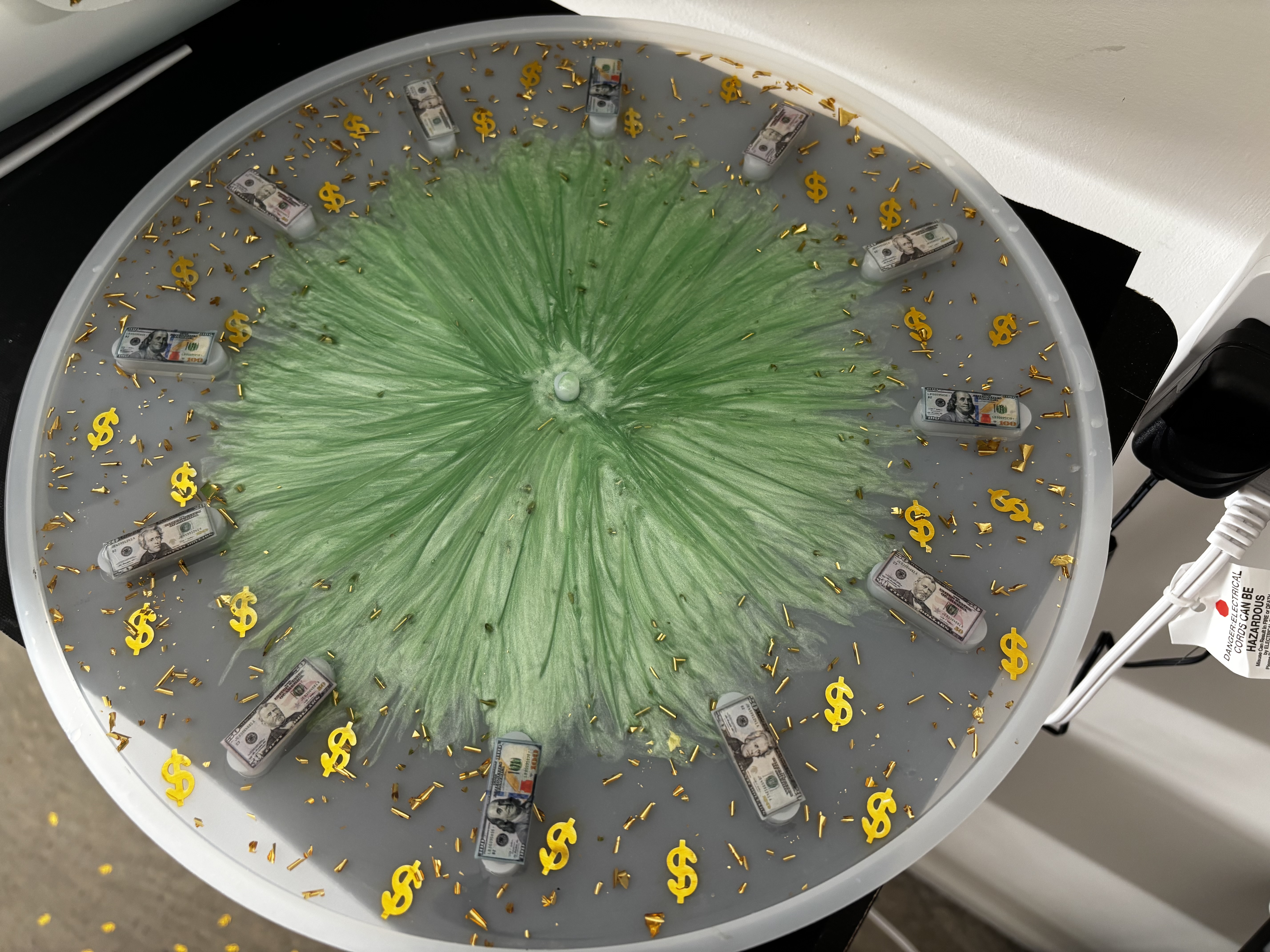 Resin Money Clock 