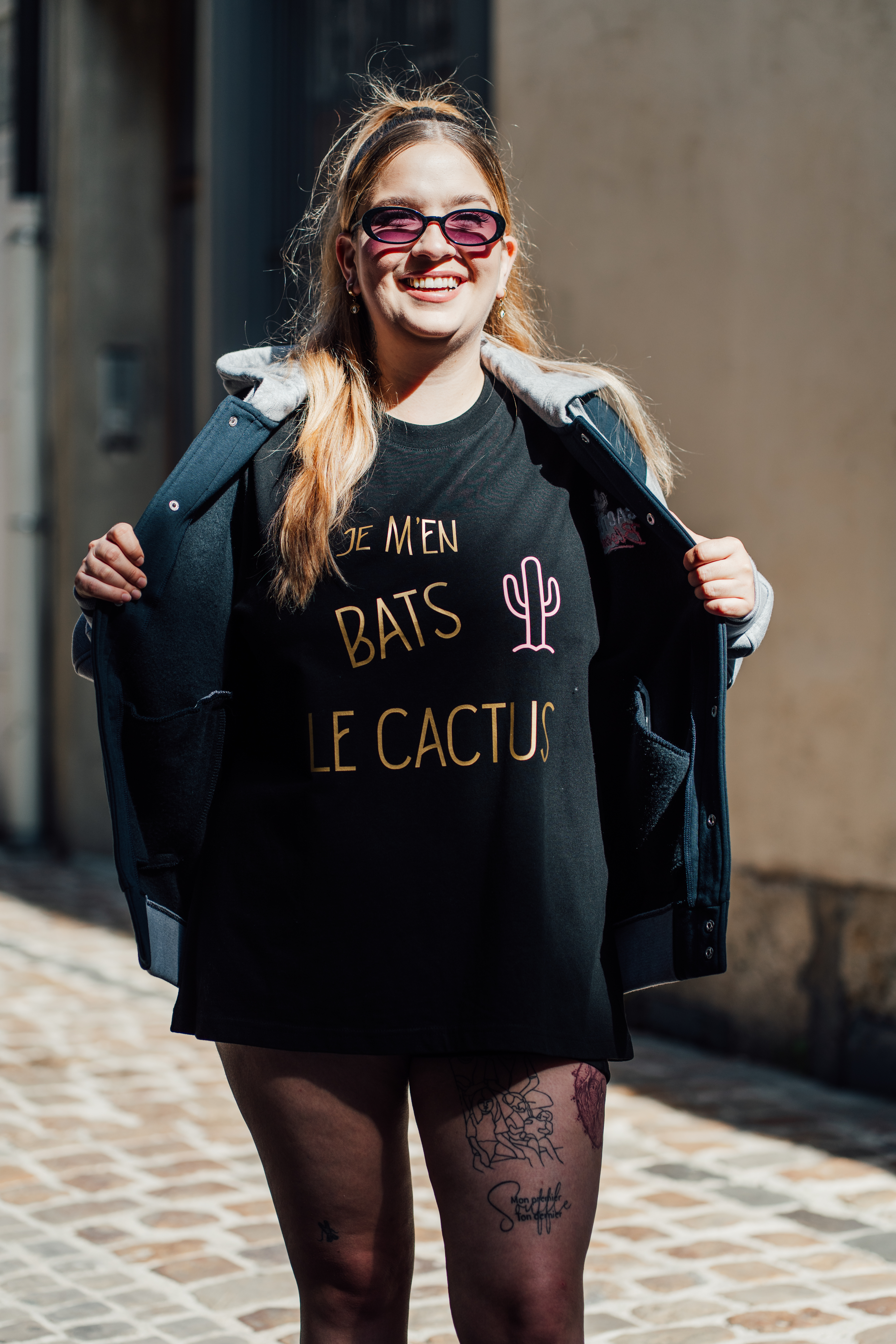 T-shirt 'Je m'en bats le cactus'
