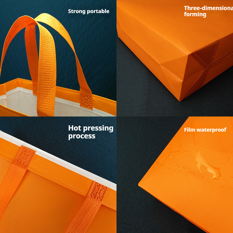 Non-woven blank bags with printed laminated tote bags for wholesale promotional education exhibition logo Gift bags