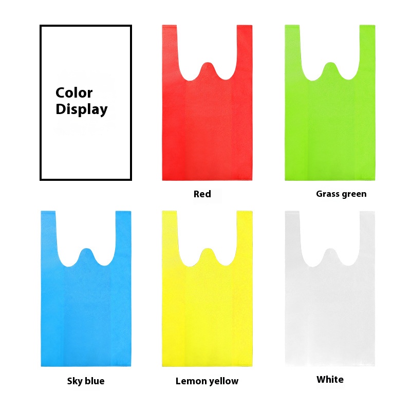 Non-woven vest bag wholesale custom handbag non-woven supermarket shopping bag printed logo horse Clip bag custom