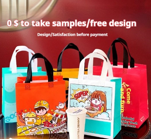 Non-woven takeaway bags, ready-made handbags, lunch boxes, packing bags, insulation bags, lunch bags