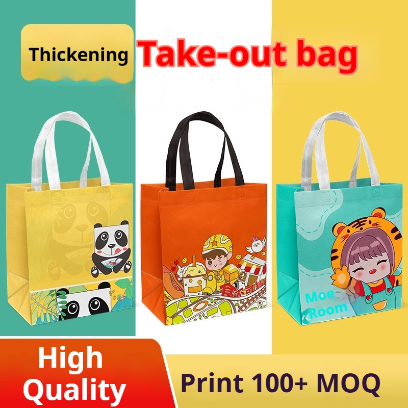 Non-woven takeaway bags, ready-made handbags, lunch boxes, packing bags, insulation bags, lunch bags