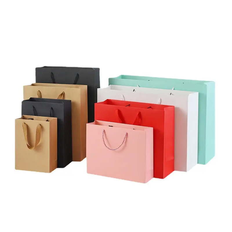 Kraft paper bag handbag catering takeaway food packaging bag gift bag milk tea packaging bag wholesale custom LOGO