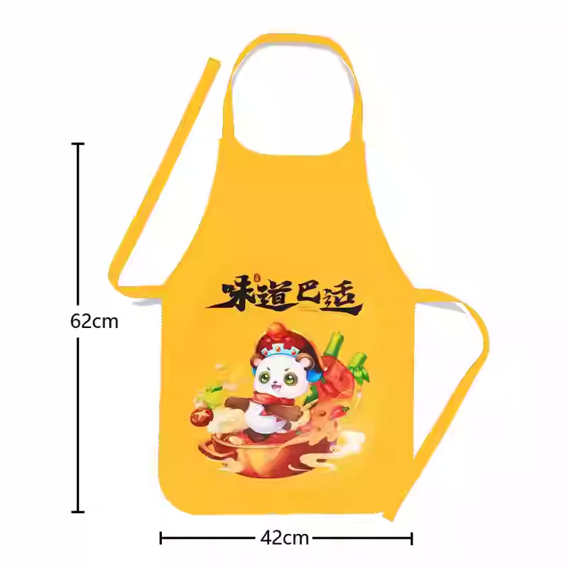 Disposable non-woven apron for adults waterproof and oil-proof hot pot restaurant skewers crayfish restaurant barbecue custom printed LOGO