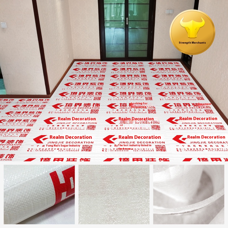 Factory decoration ground protection film customized construction site tiles wooden floor doors and windows eva woven cloth pvc ground film wholesale