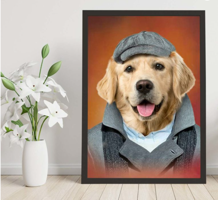 Custom Theme Pet Poster A4 size 8*12 Inch Framed