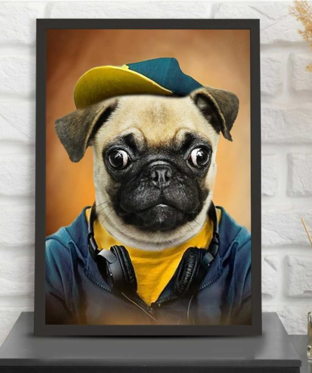 Custom Theme Pet Poster A4 size 8*12 Inch Framed