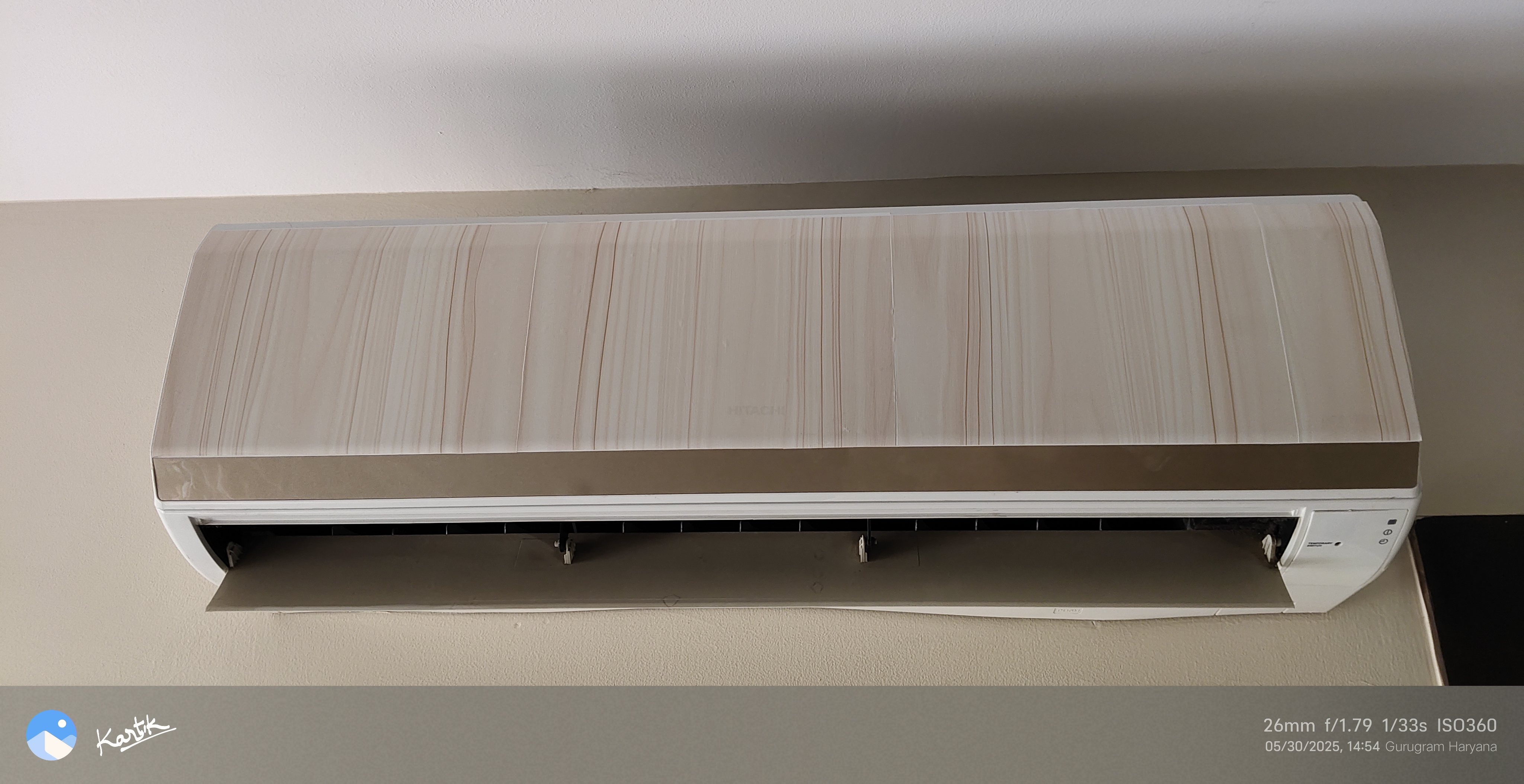 Vinyl Sticker for your Split Ac - Misty Wood look