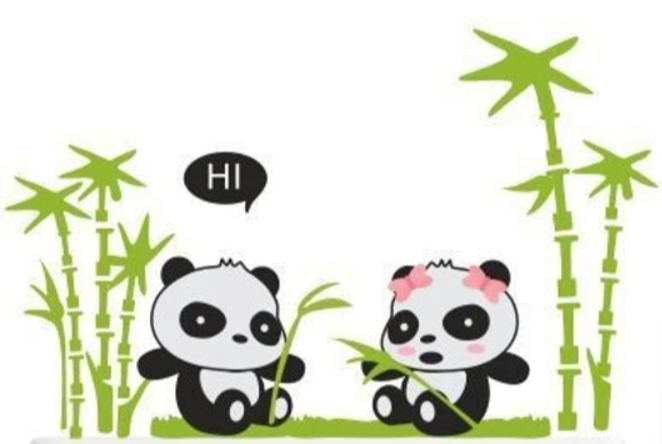Transparent Panda Stickers for Wall switches (Pack of 8)