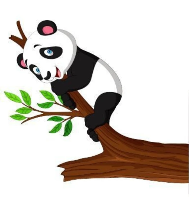 Transparent Panda Stickers for Wall switches (Pack of 8)