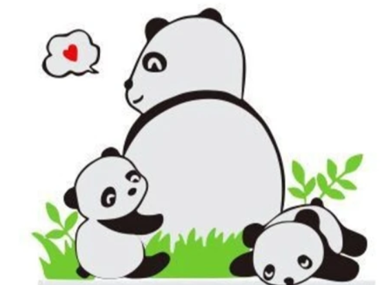 Transparent Panda Stickers for Wall switches (Pack of 8)