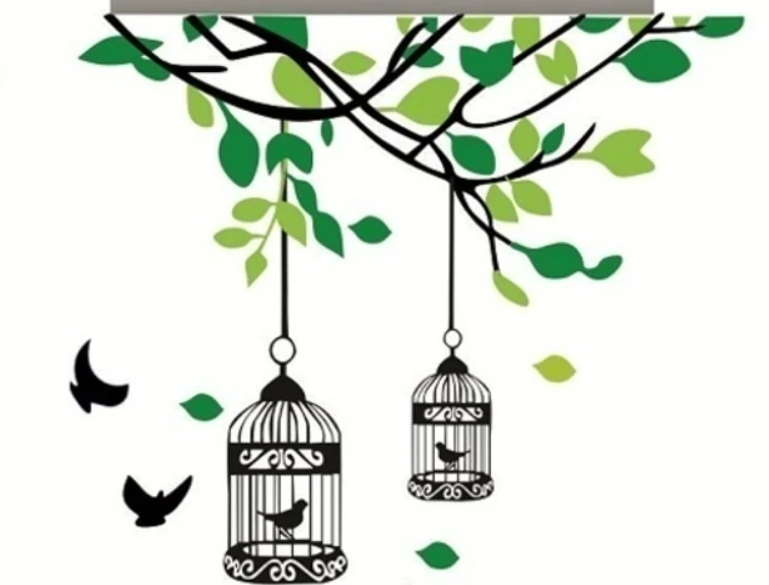 Trees Stickers for Wall Pack of 5