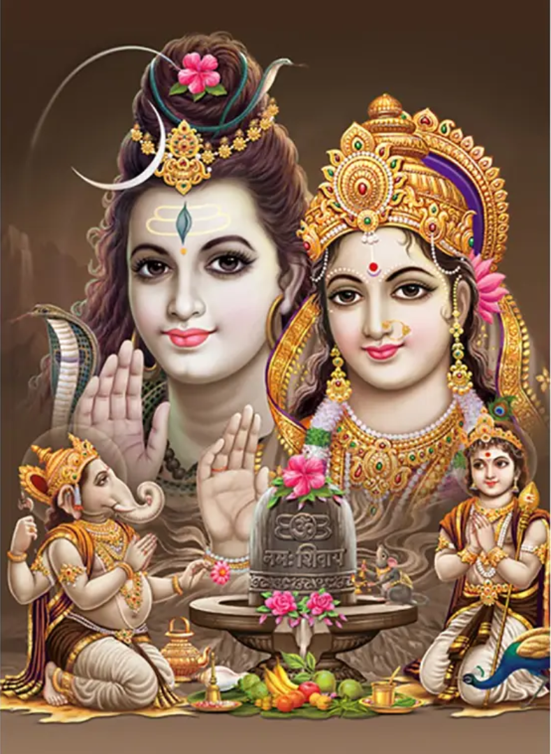 Shiv Ji and Parvati Ji painting