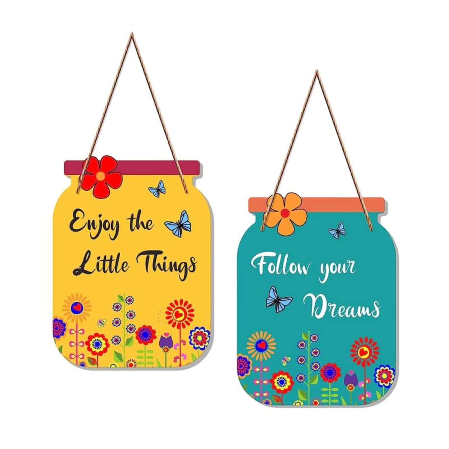 Enjoy the Little Things and Follow your dreams Magnet - Set of 2