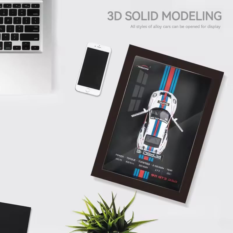 3D CAR FRAMES WITH DIECASAT MODEL-Porsche, BMW, Mercedez, Lambo, etc