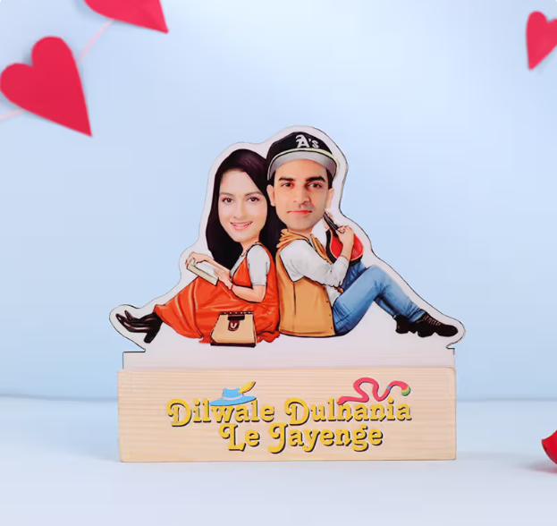 Customisable Couple Miniature on wooden Block for some one special 
