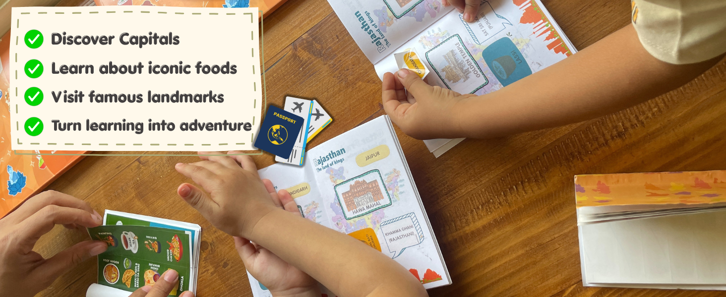 Kids Passport Game- Covering all Indian States for kids aged 5-11 years old