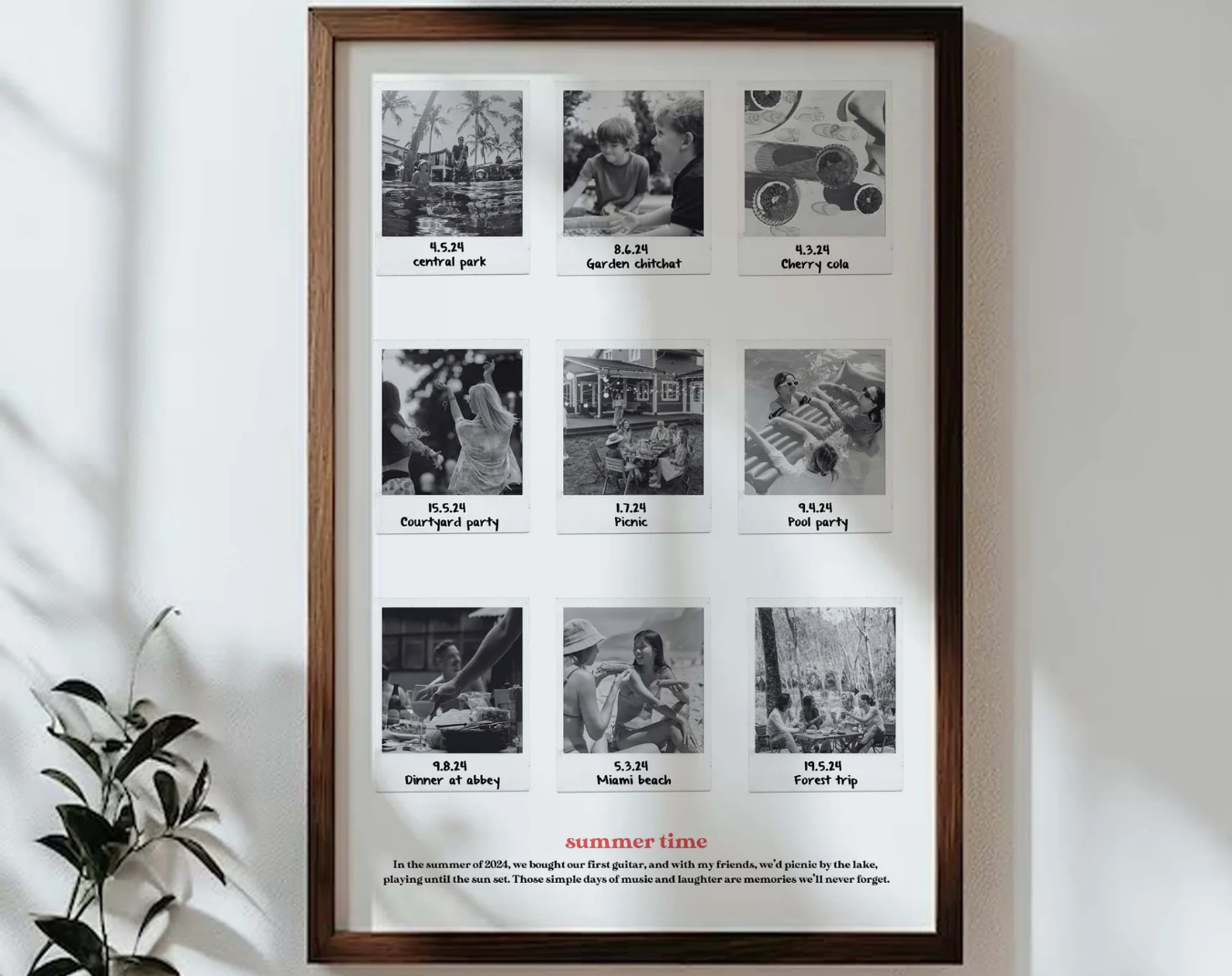 Polaroids Frame  with your customised theme in A4 Size 