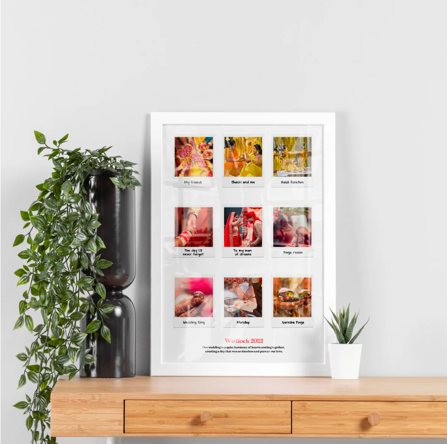 Polaroids Frame  with your customised theme in A4 Size 