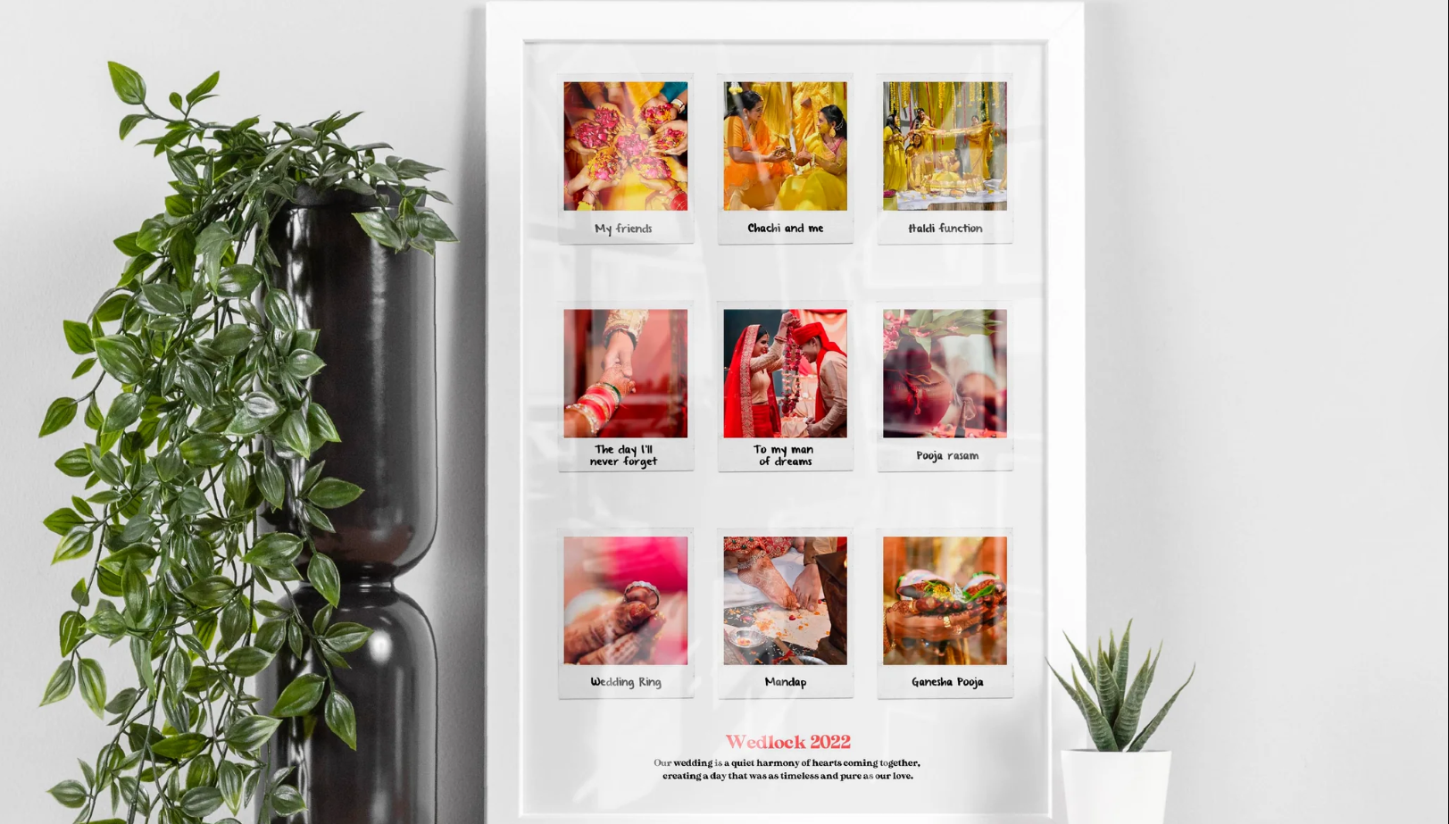 Polaroids Frame  with your customised theme in A4 Size 