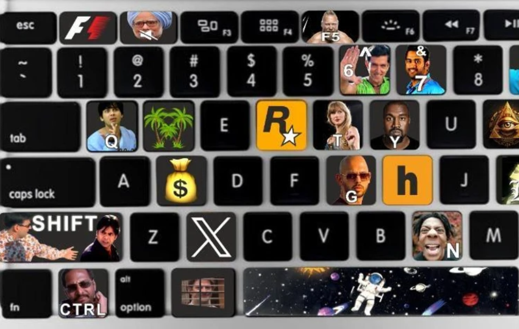 WATERPROOF CUSTOM FUNNY KEYBOARD STICKER/VINYL  FOR YOUR LAPTOP ( Pack of 25 )