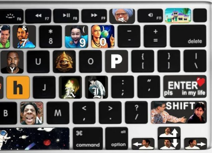 WATERPROOF CUSTOM FUNNY KEYBOARD STICKER/VINYL  FOR YOUR LAPTOP ( Pack of 25 )