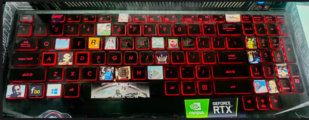 WATERPROOF CUSTOM FUNNY KEYBOARD STICKER/VINYL FOR YOUR LAPTOP ( Pack of 25 )