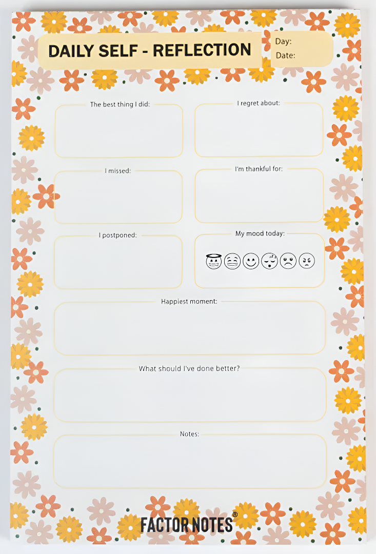 Daily Self-Reflection Notepad