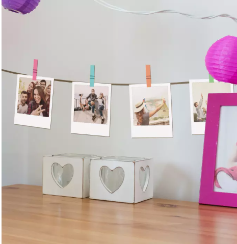 Polaroids with String and Clips (Set of 20)