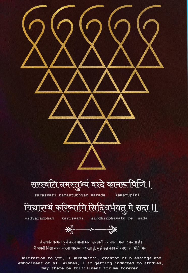 Saraswati Yantra Artwork – Invoke Blessings for Knowledge and Success