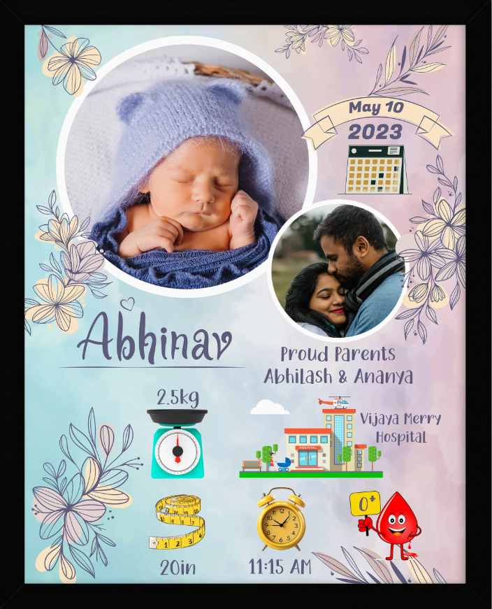 NEW BORN BABY FRAME DESIGN 3