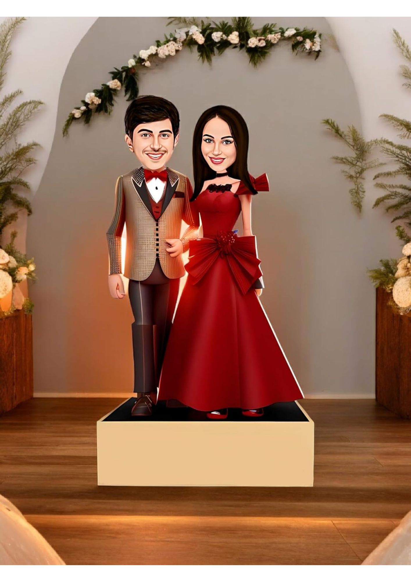 Personalized Couple Caricature Gift Custom Cartoon Photo Frame Anniversary Gift for Husband Wife Girlfriend Boyfriend Unique Romantic Gift for Couples