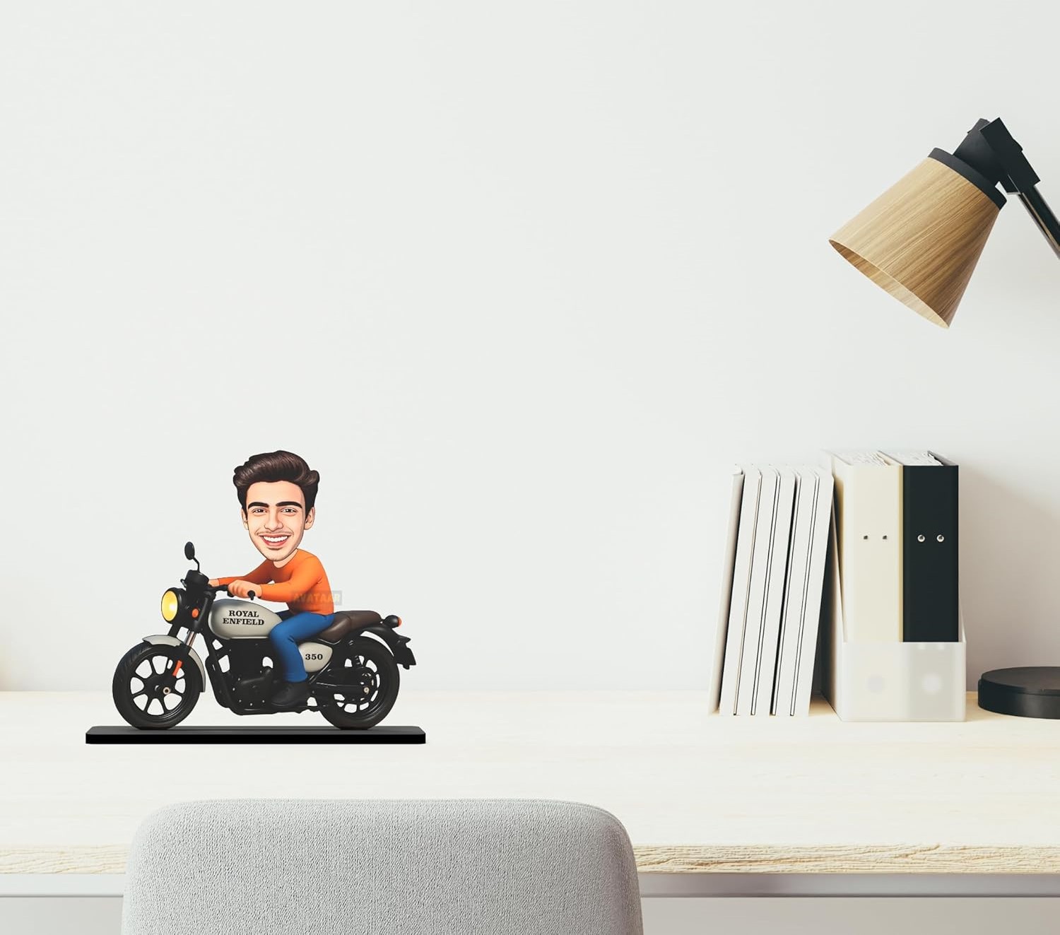  Personalized BULLET Rider Caricature Gift Custom Photo Stand Birthday Gift for Husband Boyfriend Friend Unique Biker Cartoon Photo Frame (Motorcycle Rider-