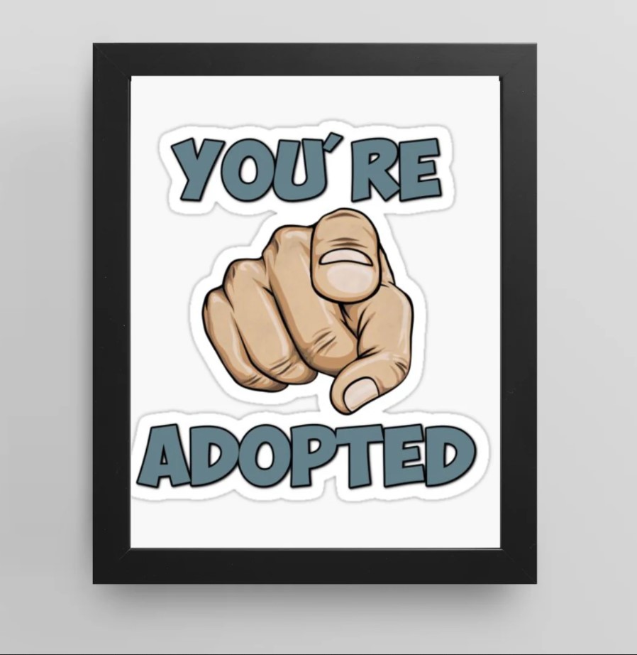 You're Adopted A4 Frame
