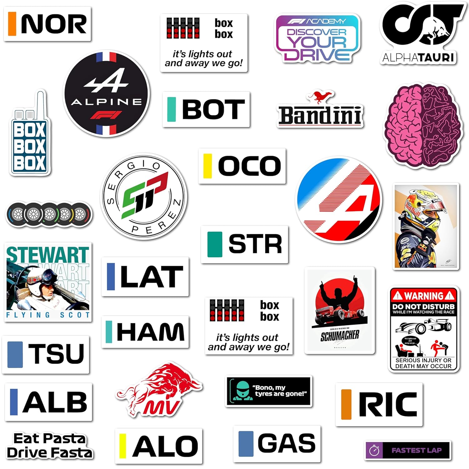 Ultimate F1 Racing Fridge Magnet Set - High-Speed Formula 1 Designs, Perfect for Magnetic Surface, Durable Magnets for True Racing Fans (Set of 27)