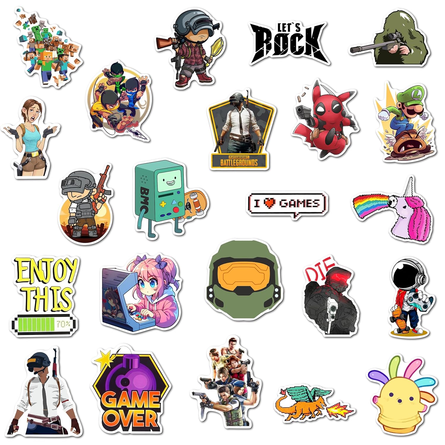 Gaming Magnets - Iconic Designs for Console & PC Gamers, Durable Magnets for PC Cabinet, Metallic Surfaces (Set of 23)