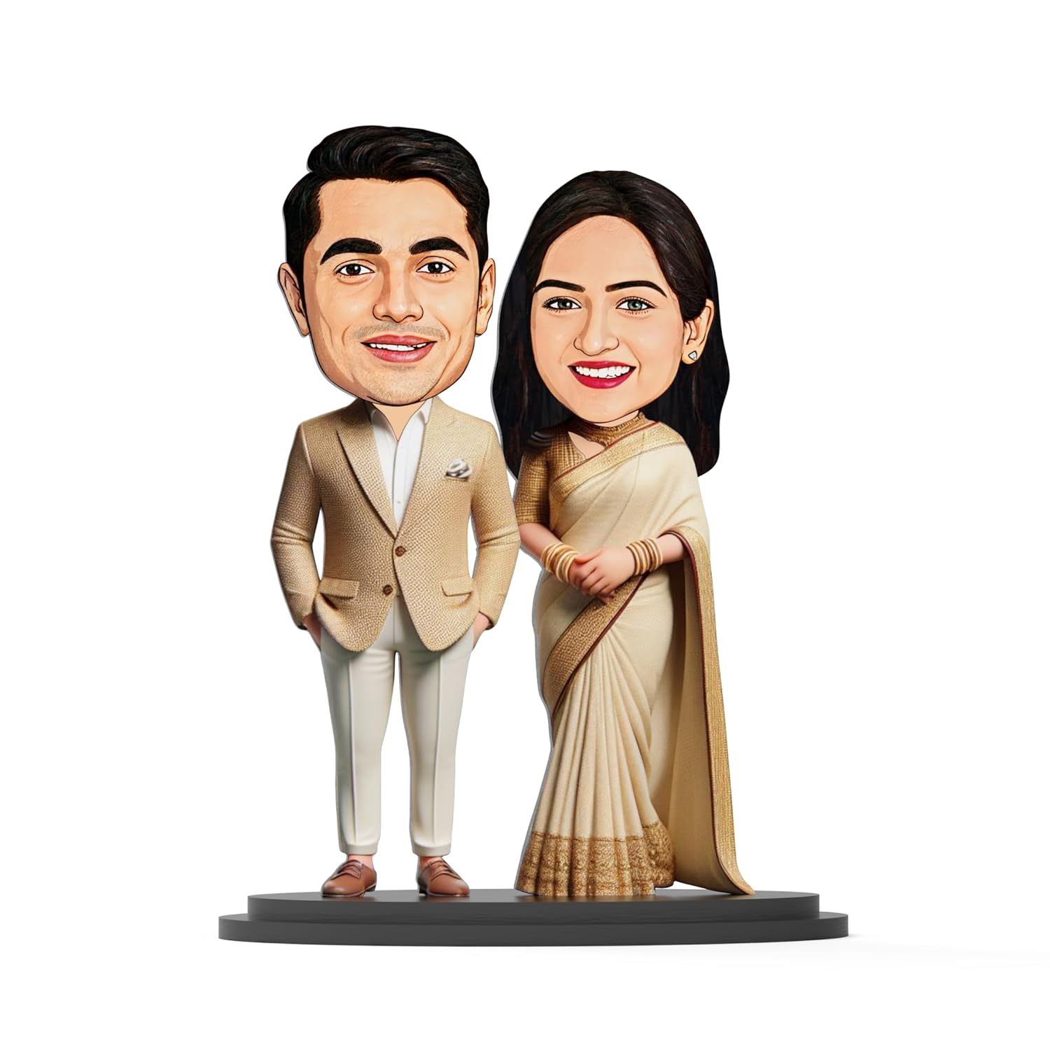 Personalized Couple Caricature Gift Custom Cartoon Photo Frame Anniversary Gift for Husband Wife Girlfriend Boyfriend Unique Romantic Gift for Couples