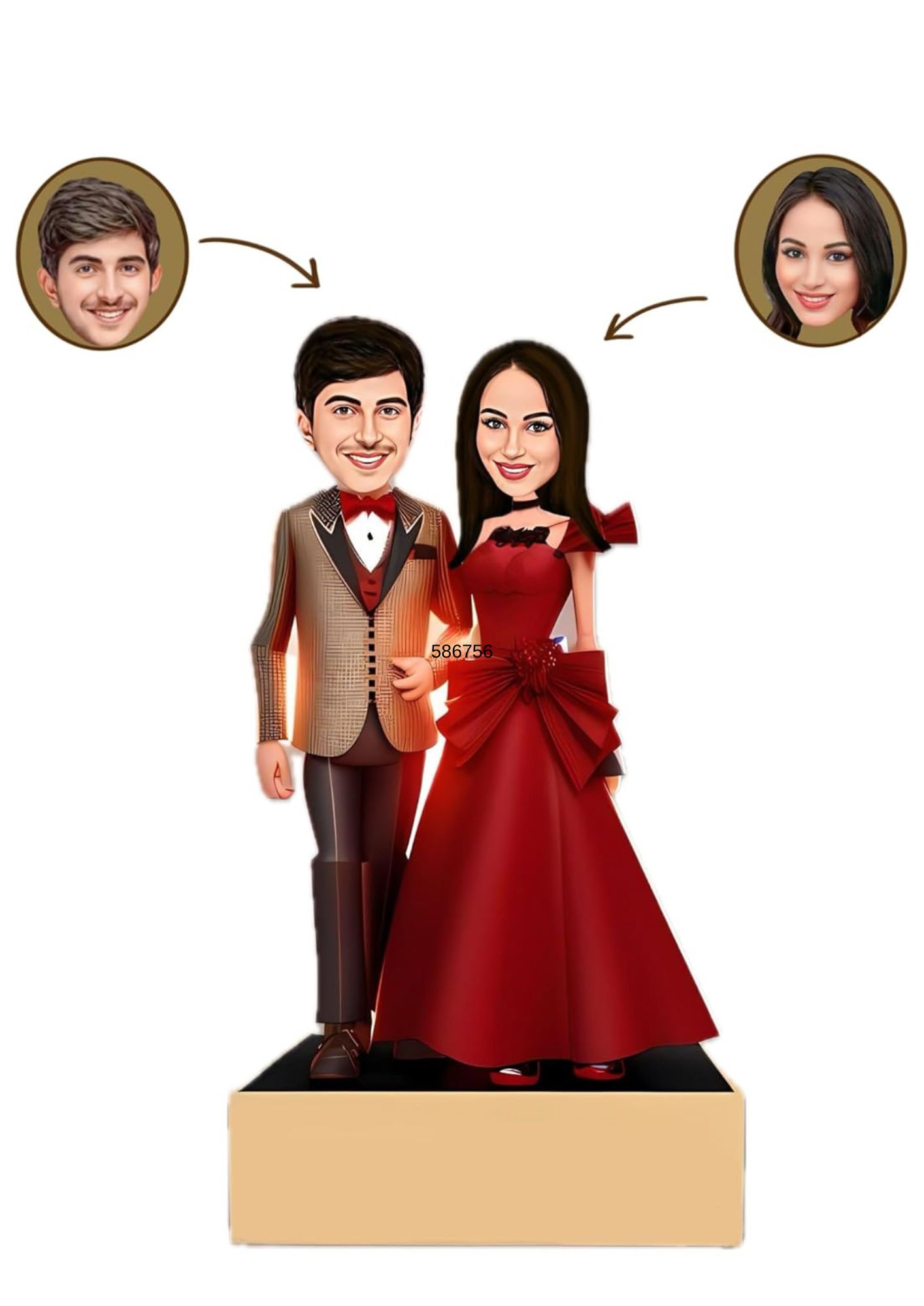 Personalized Couple Caricature Gift Custom Cartoon Photo Frame Anniversary Gift for Husband Wife Girlfriend Boyfriend Unique Romantic Gift for Couples