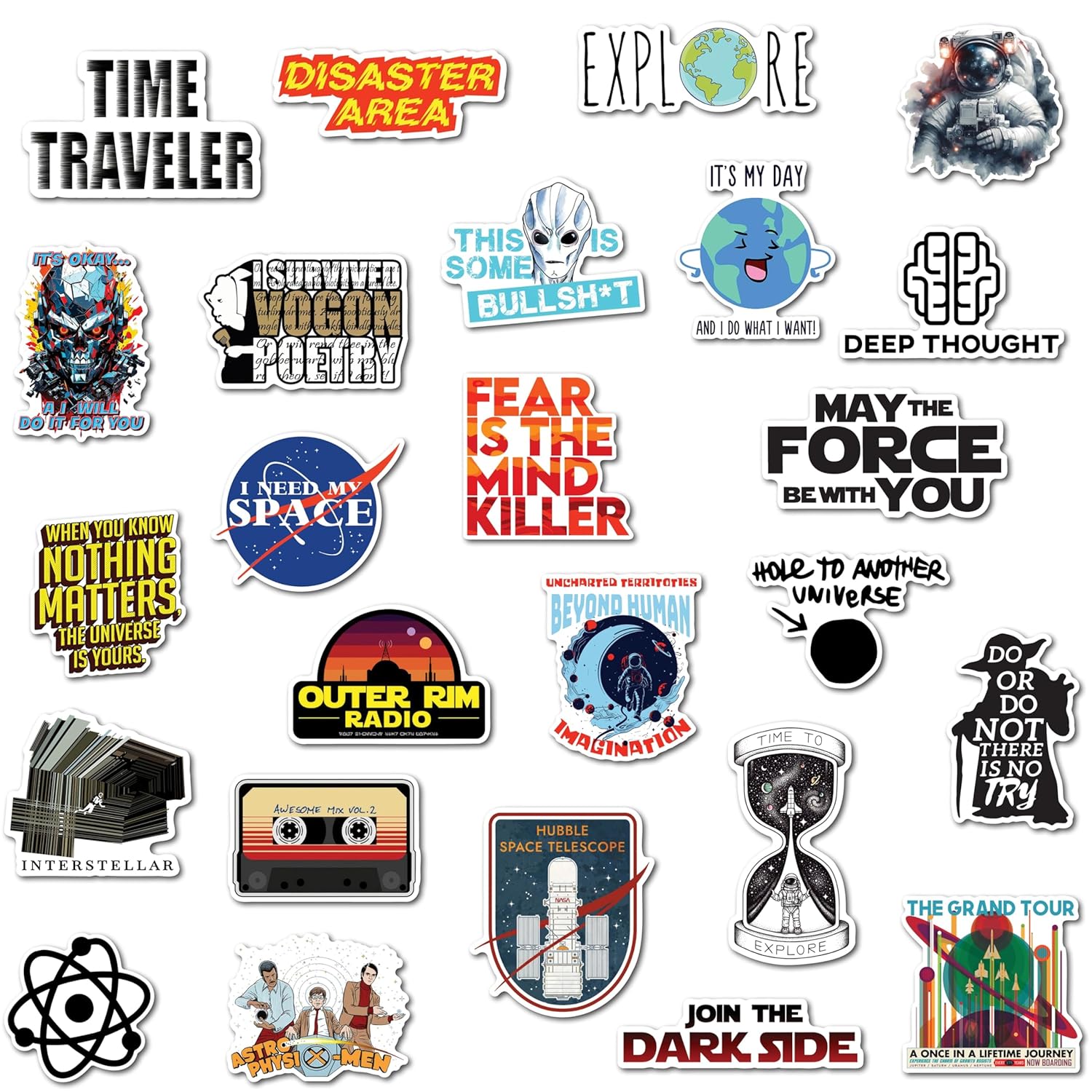 Cosmic Wonders Space Magnets - Iconic Designs for Astronomy Enthusiasts, Unique Magnets for The Young Space Fans (Set of 27)