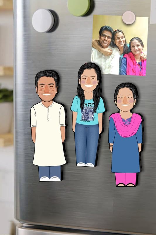 Personalized Single Fridge Magnets (Set of 1), Gift for Anniversary, Birthday, Husband, Wife, Girlfriend | Customized, (Size: 16x5x0.8 cms)