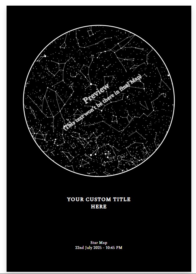 Star Map Customized Frame