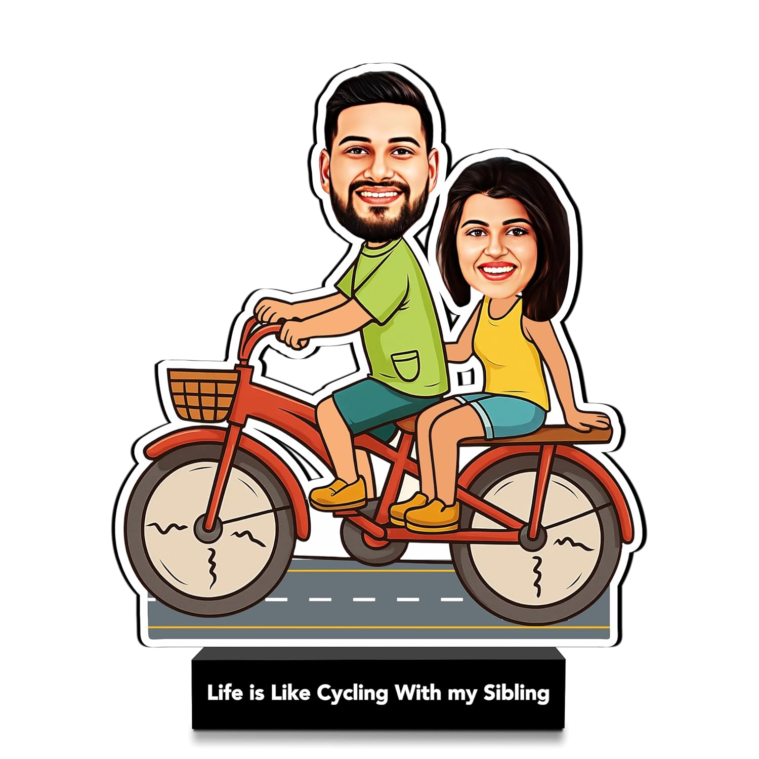 Raksha Bandhan Caricature Personalized Gifts for your Brother or Sister with Realistic  Animated Face