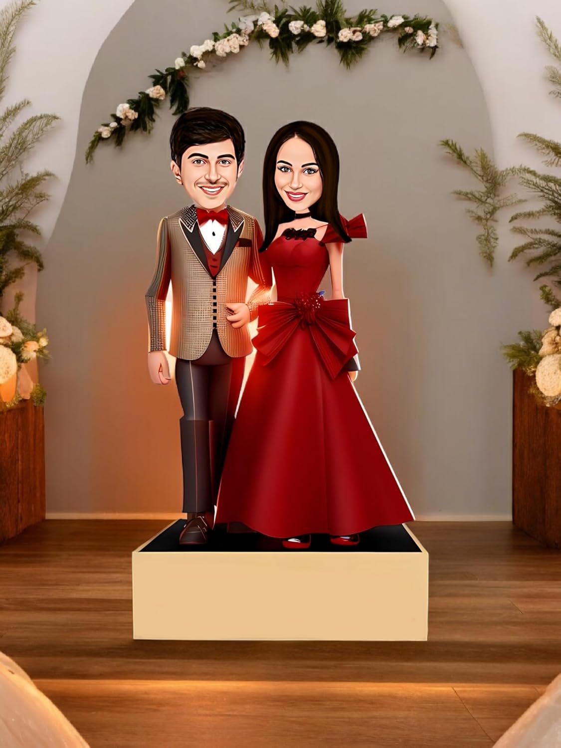 Personalized Couple Caricature Gift Custom Cartoon Photo Frame Anniversary Gift for Husband Wife Girlfriend Boyfriend Unique Romantic Gift for Couples